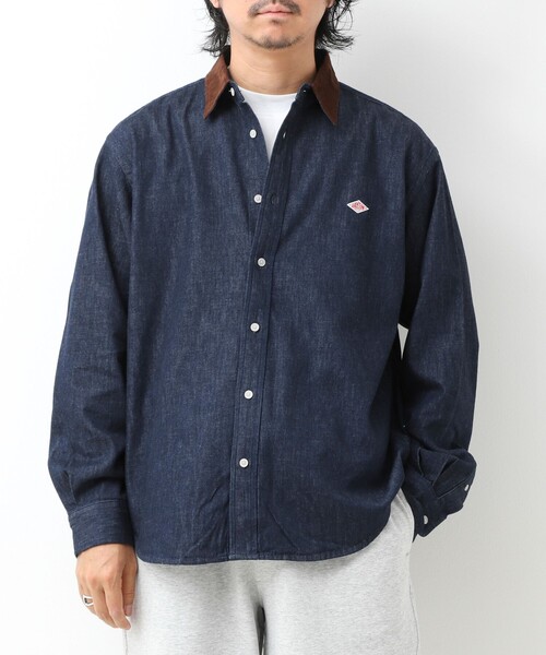 DANTON(ダントン)の「【DANTON/ダントン】LIGHT DENIM 切替デニムシャツ(DT-B0478 SDM)(シャツ/ブラウス・メンズ・ネイビー/ブラック・42/40/38)」の5枚目の写真