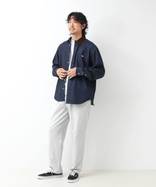 DANTON(ダントン)の「【DANTON/ダントン】LIGHT DENIM 切替デニムシャツ(DT-B0478 SDM)(シャツ/ブラウス・メンズ・ネイビー/ブラック・42/40/38)」の19枚目の写真