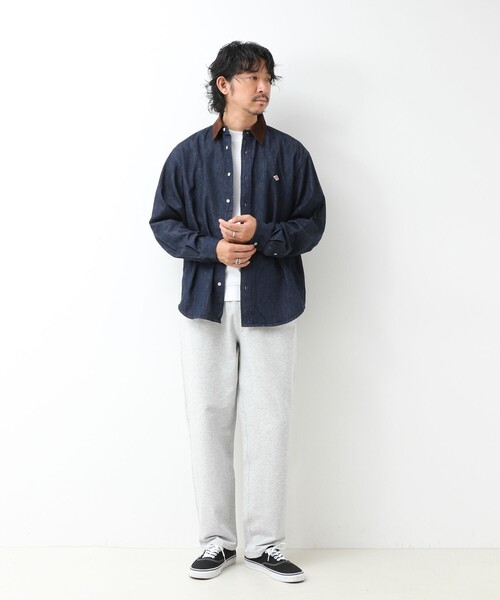 DANTON(ダントン)の「【DANTON/ダントン】LIGHT DENIM 切替デニムシャツ(DT-B0478 SDM)(シャツ/ブラウス・メンズ・ネイビー/ブラック・42/40/38)」の20枚目の写真