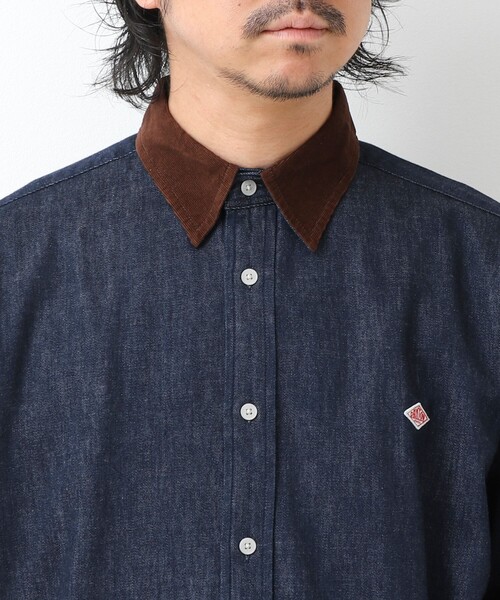 DANTON(ダントン)の「【DANTON/ダントン】LIGHT DENIM 切替デニムシャツ(DT-B0478 SDM)(シャツ/ブラウス・メンズ・ネイビー/ブラック・42/40/38)」の21枚目の写真