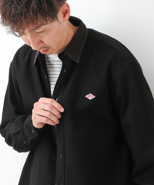 DANTON(ダントン)の「【DANTON/ダントン】LIGHT DENIM 切替デニムシャツ(DT-B0478 SDM)(シャツ/ブラウス・メンズ・ネイビー/ブラック・42/40/38)」の12枚目の写真