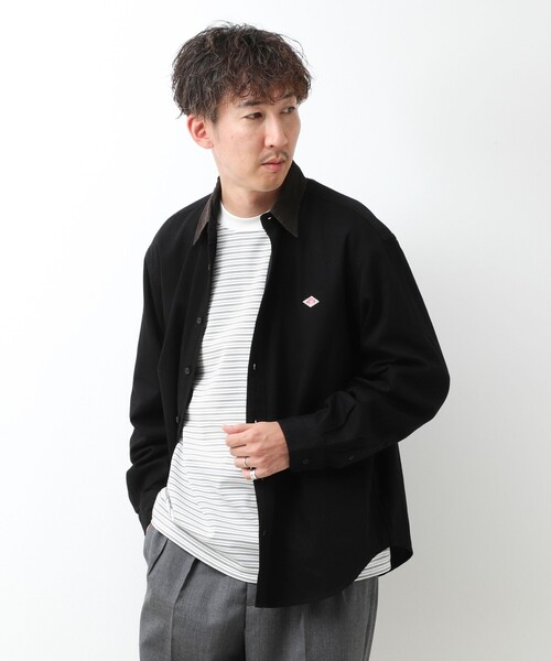 DANTON(ダントン)の「【DANTON/ダントン】LIGHT DENIM 切替デニムシャツ(DT-B0478 SDM)(シャツ/ブラウス・メンズ・ネイビー/ブラック・42/40/38)」の9枚目の写真