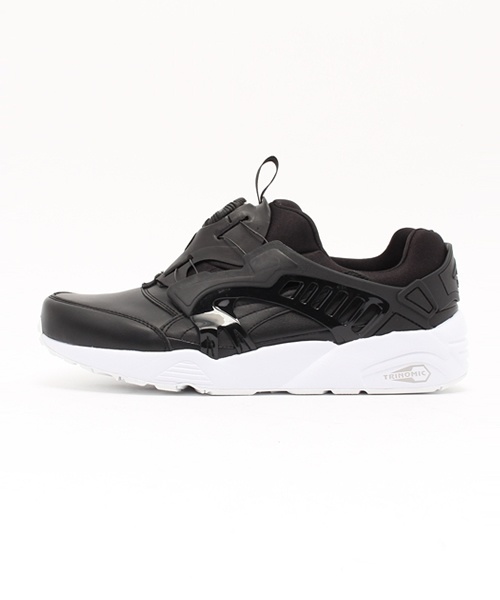 PUMA（プーマ）の「PUMA(プーマ) DISC BLAZE LEATHER スニーカー（スニーカー・メンズ・ブラック・28/27/26）」の2枚目の写真