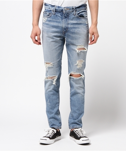 JACKROSE（ジャックローズ）の「【日本製】ハードダメージタイトストレートデニム（デニムパンツ・メンズ・サックスブルー・M/L/XL/S）」の8枚目の写真
