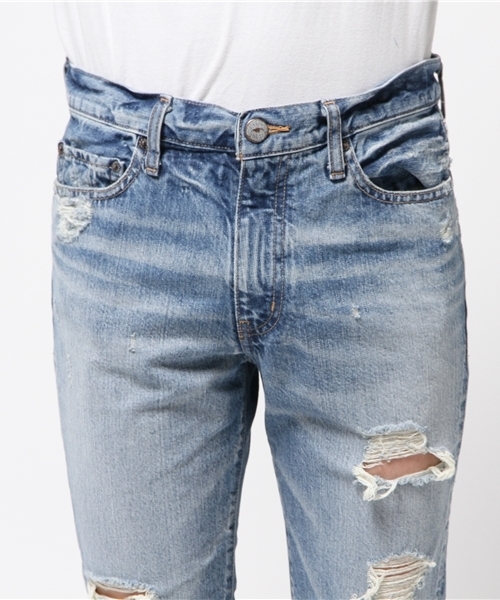 JACKROSE（ジャックローズ）の「【日本製】ハードダメージタイトストレートデニム（デニムパンツ・メンズ・サックスブルー・M/L/XL/S）」の9枚目の写真