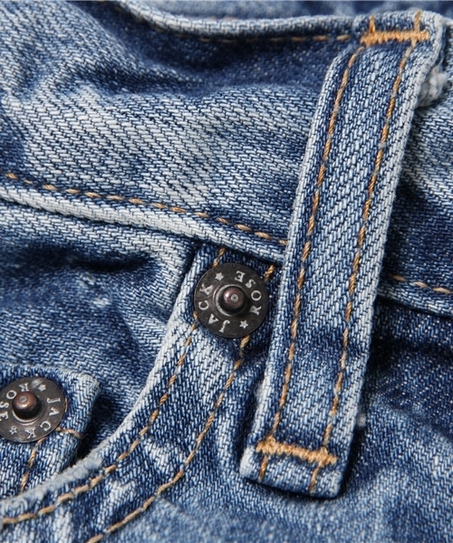 JACKROSE（ジャックローズ）の「【日本製】ハードダメージタイトストレートデニム（デニムパンツ・メンズ・サックスブルー・M/L/XL/S）」の6枚目の写真