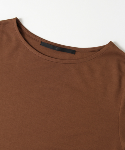 KBF+(ケービーエフプラス)の「KBF+ 袖フレアC/T(Tシャツ/カットソー・レディース・オフホワイト/ブラック/ブラウン・ONE)」の12枚目の写真