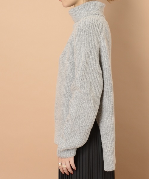 mystic（ミスティック）の「タートルニットプルオーバー（ニット/セーター・レディース・キャメル/ピンク/ブラック/グレー/ブルー・ﾌﾘ-）」の13枚目の写真