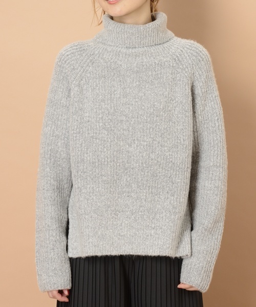 mystic（ミスティック）の「タートルニットプルオーバー（ニット/セーター・レディース・キャメル/ピンク/ブラック/グレー/ブルー・ﾌﾘ-）」の14枚目の写真