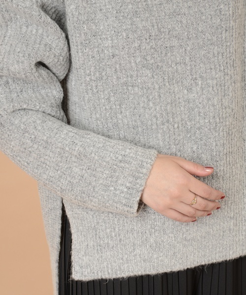 mystic（ミスティック）の「タートルニットプルオーバー（ニット/セーター・レディース・キャメル/ピンク/ブラック/グレー/ブルー・ﾌﾘ-）」の8枚目の写真