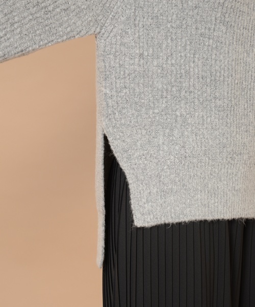 mystic（ミスティック）の「タートルニットプルオーバー（ニット/セーター・レディース・キャメル/ピンク/ブラック/グレー/ブルー・ﾌﾘ-）」の9枚目の写真