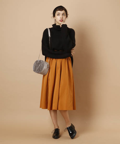 mystic（ミスティック）の「タートルニットプルオーバー（ニット/セーター・レディース・キャメル/ピンク/ブラック/グレー/ブルー・ﾌﾘ-）」の15枚目の写真