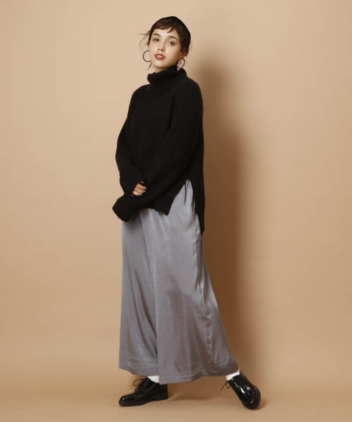 mystic（ミスティック）の「タートルニットプルオーバー（ニット/セーター・レディース・キャメル/ピンク/ブラック/グレー/ブルー・ﾌﾘ-）」の18枚目の写真