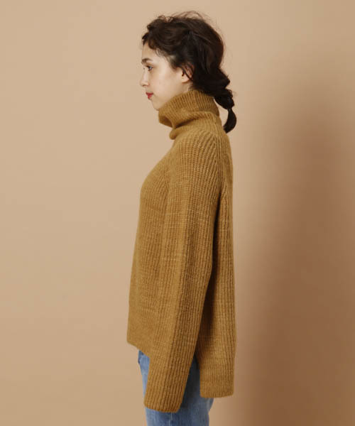 mystic（ミスティック）の「タートルニットプルオーバー（ニット/セーター・レディース・キャメル/ピンク/ブラック/グレー/ブルー・ﾌﾘ-）」の20枚目の写真