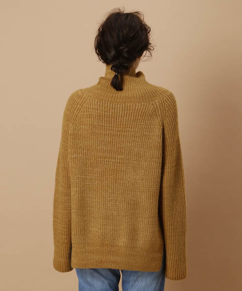 mystic（ミスティック）の「タートルニットプルオーバー（ニット/セーター・レディース・キャメル/ピンク/ブラック/グレー/ブルー・ﾌﾘ-）」の21枚目の写真