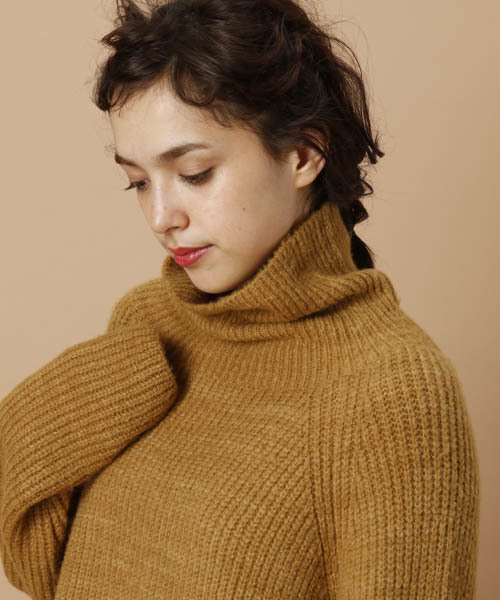 mystic（ミスティック）の「タートルニットプルオーバー（ニット/セーター・レディース・キャメル/ピンク/ブラック/グレー/ブルー・ﾌﾘ-）」の22枚目の写真
