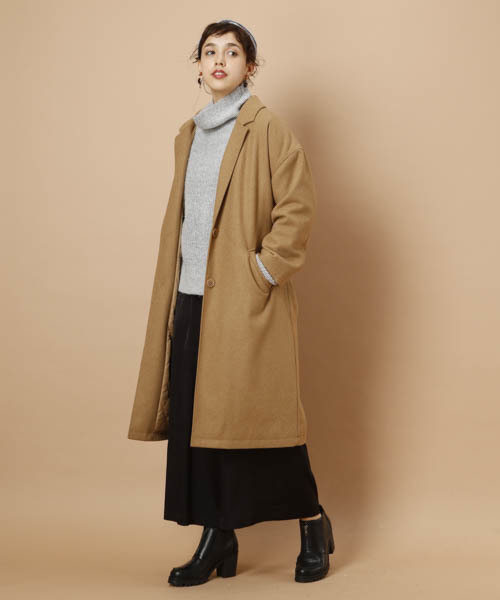 mystic（ミスティック）の「タートルニットプルオーバー（ニット/セーター・レディース・キャメル/ピンク/ブラック/グレー/ブルー・ﾌﾘ-）」の17枚目の写真