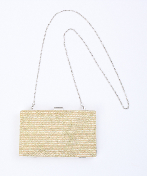 merlot plus（メルロープリュス）の「スクエアクラッチバッグ2076-S2017（クラッチバッグ・レディース・シルバー/ブラック/ゴールド・FREE）」の8枚目の写真