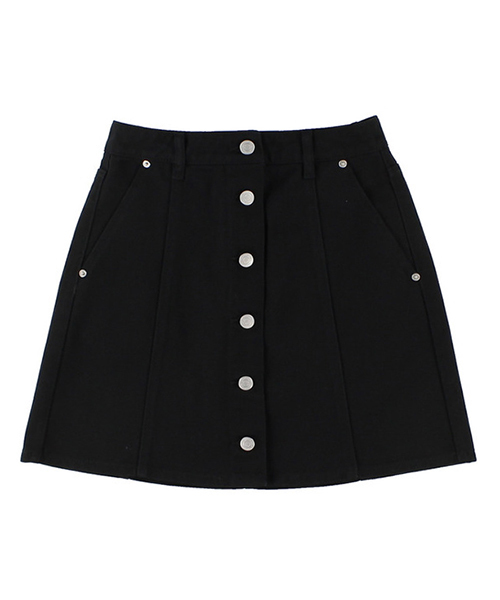 DING(ディング)の「DING/台形ミニスカート(デニムスカート・レディース・インディゴブルー/ブラック・FREE)」の1枚目の写真