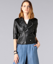 GUILD PRIME | 【GUILD PRIME】WOMENS ハーフスリーブレザーライダース(ライダースジャケット)