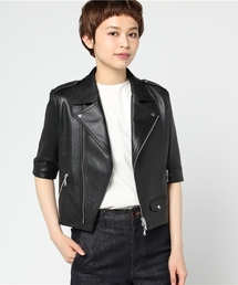 GUILD PRIME | 【GUILD PRIME】WOMENS ハーフスリーブレザーライダース(ライダースジャケット)
