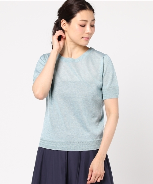 bulle de savon(ビュルデサボン)の「LEVITA クルーP.O(ニット/セーター・レディース・サックスブルー/ブラック/ピンク・FREE)」の2枚目の写真