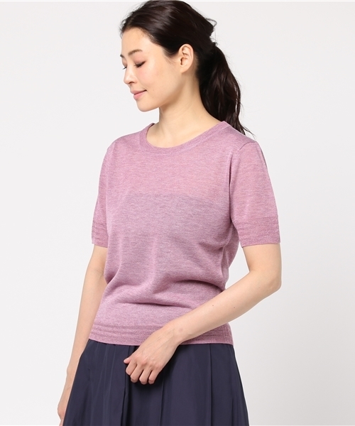 bulle de savon(ビュルデサボン)の「LEVITA クルーP.O(ニット/セーター・レディース・サックスブルー/ブラック/ピンク・FREE)」の3枚目の写真