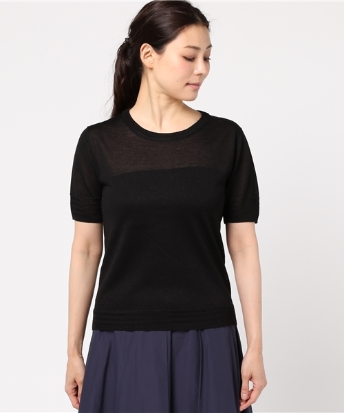 bulle de savon(ビュルデサボン)の「LEVITA クルーP.O(ニット/セーター・レディース・サックスブルー/ブラック/ピンク・FREE)」の4枚目の写真