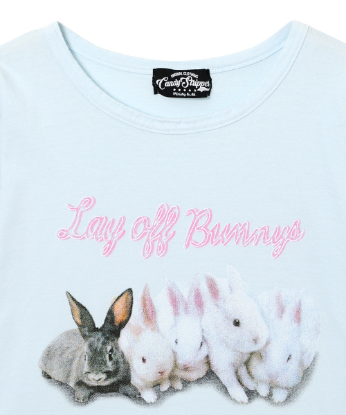 Candy Stripper(キャンディストリッパー)の「LAY OFF BUNNYS BIG TEE(Tシャツ/カットソー・レディース・ブラック/ライトブルー/オフホワイト/ピンク・2)」の13枚目の写真