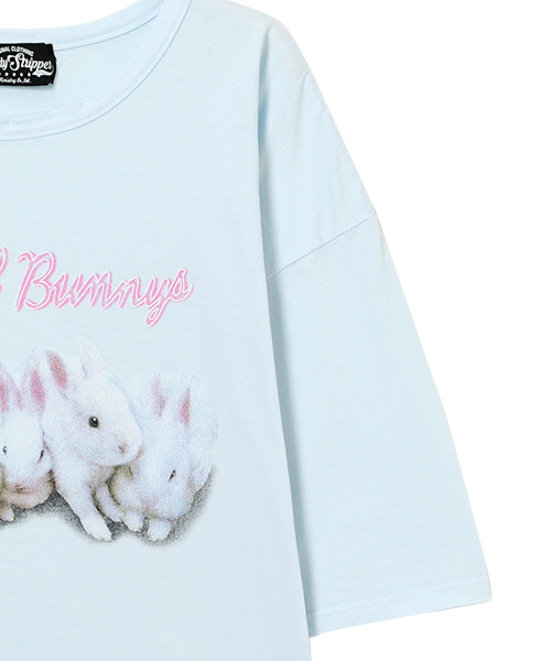 Candy Stripper(キャンディストリッパー)の「LAY OFF BUNNYS BIG TEE(Tシャツ/カットソー・レディース・ブラック/ライトブルー/オフホワイト/ピンク・2)」の14枚目の写真