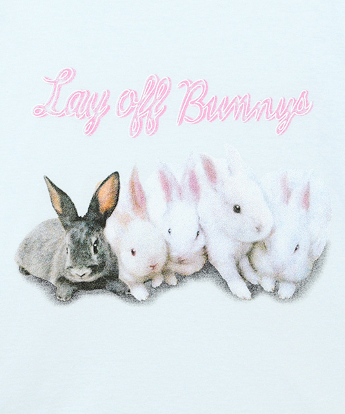 Candy Stripper(キャンディストリッパー)の「LAY OFF BUNNYS BIG TEE(Tシャツ/カットソー・レディース・ブラック/ライトブルー/オフホワイト/ピンク・2)」の16枚目の写真