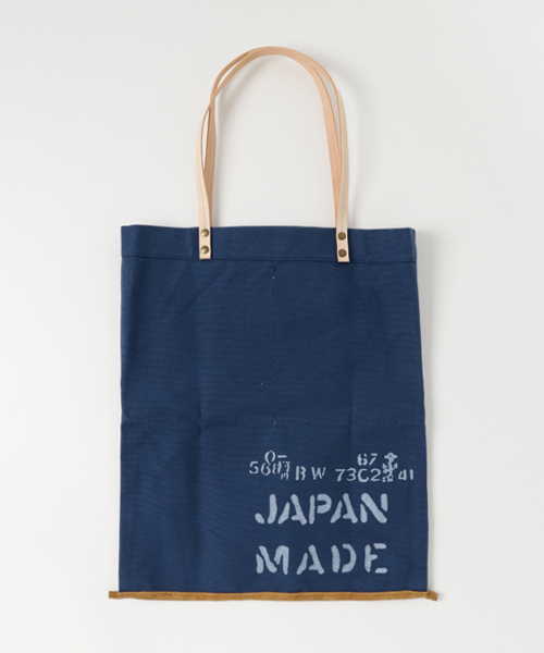 GREEN BOWL（グリーンボウル）の「GREEN BOWL Canvas Logo Tote Bag/グリーンボウルキャンバスロゴトートバッグ（トートバッグ・メンズ・キナリ/ネイビー・FREE）」の9枚目の写真