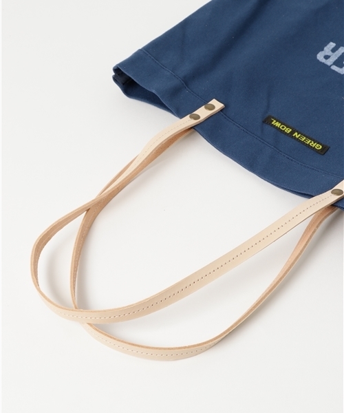 GREEN BOWL（グリーンボウル）の「GREEN BOWL Canvas Logo Tote Bag/グリーンボウルキャンバスロゴトートバッグ（トートバッグ・メンズ・キナリ/ネイビー・FREE）」の8枚目の写真