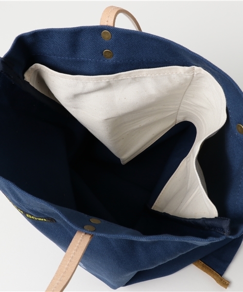 GREEN BOWL（グリーンボウル）の「GREEN BOWL Canvas Logo Tote Bag/グリーンボウルキャンバスロゴトートバッグ（トートバッグ・メンズ・キナリ/ネイビー・FREE）」の5枚目の写真