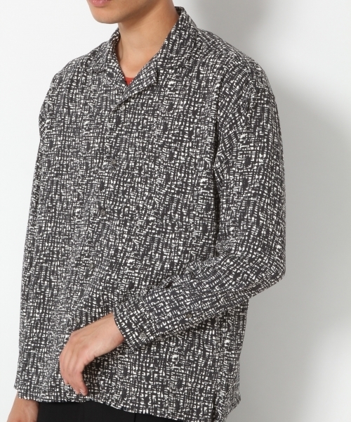 RAGEBLUE（レイジブルー）の「幾何学柄PEオープンカラーシャツ/772077（シャツ/ブラウス・メンズ・ネイビー/グレー系その他/ブルー・LARGE/MEDIUM/SMALL）」の9枚目の写真