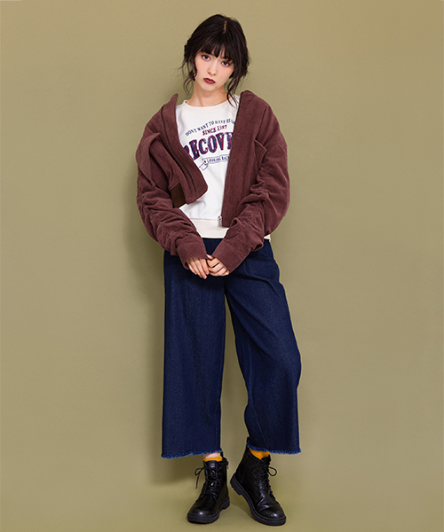 WEGO（ウィゴー）の「WEGO/デニムフリンジワイドパンツ（デニムパンツ・レディース・インディゴブルー/ダークインディゴブルー・MEDIUM/LARGE/SMALL）」の17枚目の写真