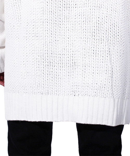 ８(eight)（エイト）の「ロング丈 ニット セーター クルーネック ケーブルニット（ニット/セーター・メンズ・ブラック/ワイン/キナリ/グレー・MEDIUM/LARGE/X-LARGE）」の20枚目の写真