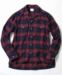 coen | ネルチェックオープンカラーシャツ(シャツ/ブラウス)