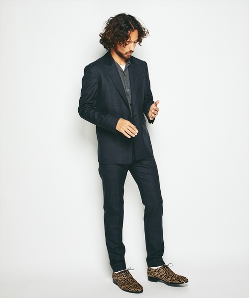 HYSTERIC GLAMOUR（ヒステリックグラマー）の「1ツ釦ピークドラペルジャケット（テーラードジャケット・メンズ・グレー系その他/ブラック系その他・LARGE/MEDIUM/SMALL）」の4枚目の写真