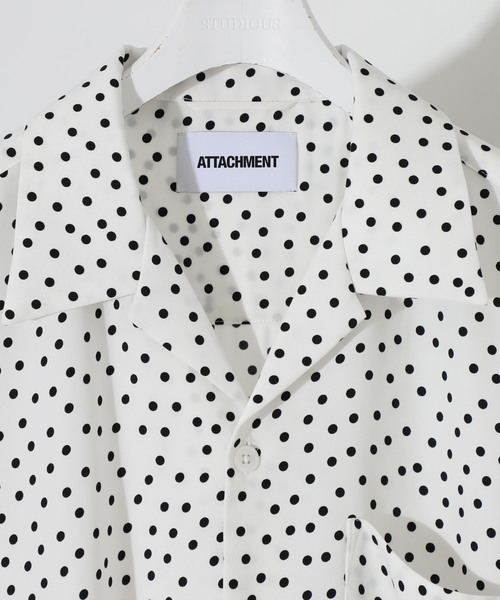 ATTACHMENT(アタッチメント)の「【ATTACHMENT】ランダムドットリラックスオープンカラーシャツ(シャツ/ブラウス・メンズ・ホワイト/ブラック・1/2/3)」の3枚目の写真