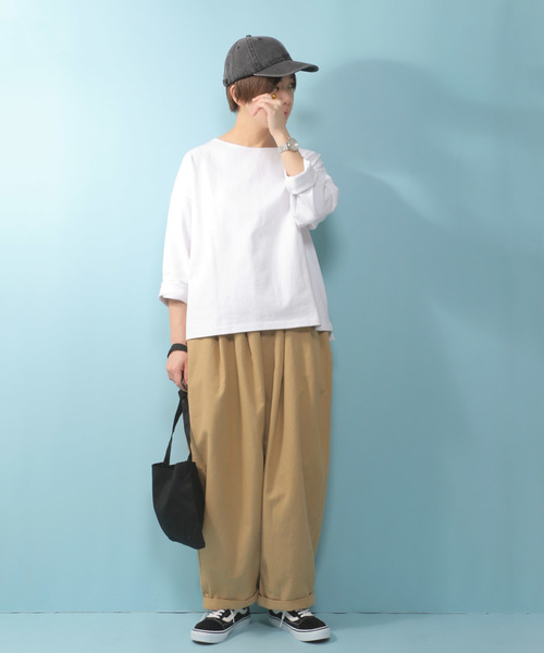notch.(ノッチ)の「綿麻キャンバスサーカスパンツ (その他パンツ・レディース・ベージュ/ネイビー/ダークグリーン/ブラック・M/L)」の16枚目の写真