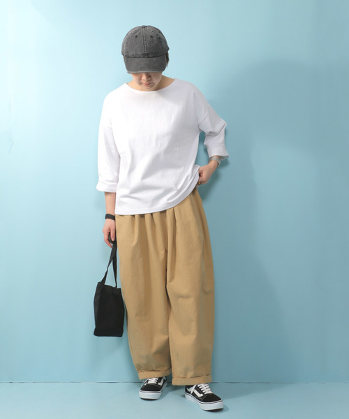 notch.(ノッチ)の「綿麻キャンバスサーカスパンツ (その他パンツ・レディース・ベージュ/ネイビー/ダークグリーン/ブラック・M/L)」の18枚目の写真