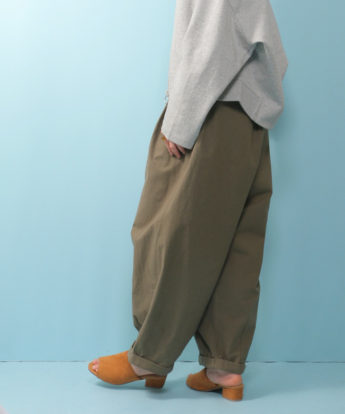notch.(ノッチ)の「綿麻キャンバスサーカスパンツ (その他パンツ・レディース・ベージュ/ネイビー/ダークグリーン/ブラック・M/L)」の20枚目の写真