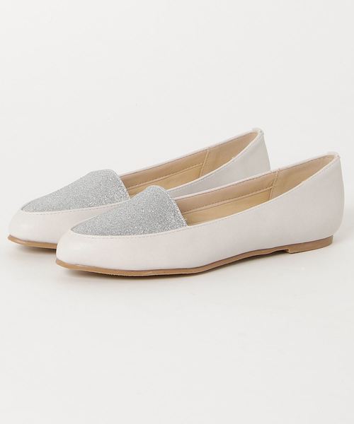 MARLENE JOBERT（マルレーヌ　ジョベル）の「ラメローファー（ローファー・レディース・ブラック/ベージュ/アイボリー・L/LL/M/S）」の2枚目の写真