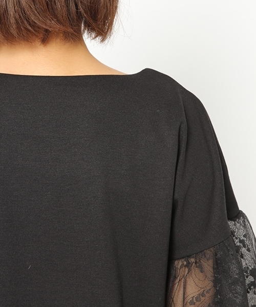 laboratory work（ラボラトリーワーク）の「袖レースチュールプルオーバー（Tシャツ/カットソー・レディース・ホワイト/ブラック/ベージュ・MEDIUM）」の16枚目の写真