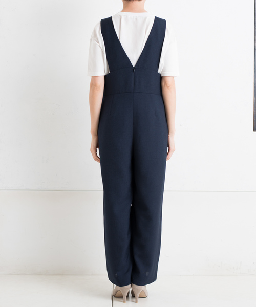 RIVE DROITE（リヴドロワ）の「【洗える】リネンライクサロペット（サロペット/オーバーオール・レディース・ライトベージュ/ネイビー・FREE）」の16枚目の写真