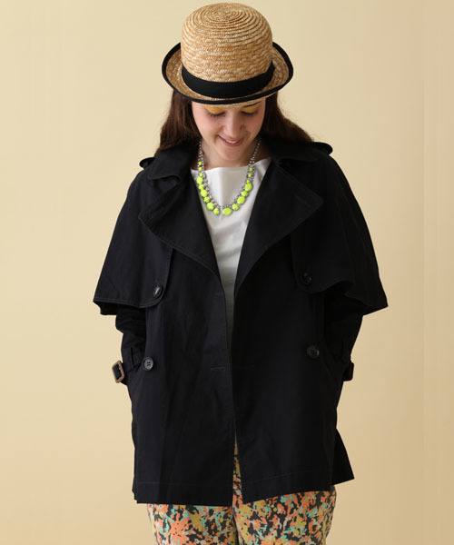 Another Edition（アナザーエディション）の「AE[A]CAPE S/TRNC（トレンチコート・レディース・ブラウン/ベージュ/ネイビー・SMALL/MEDIUM）」の3枚目の写真