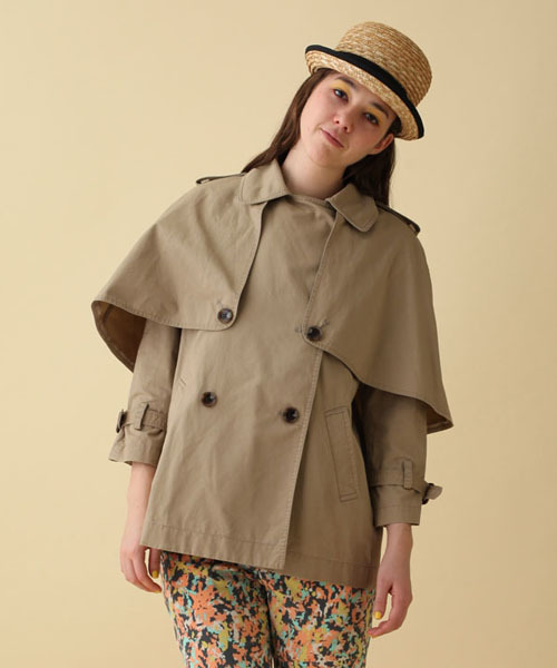 Another Edition（アナザーエディション）の「AE[A]CAPE S/TRNC（トレンチコート・レディース・ブラウン/ベージュ/ネイビー・SMALL/MEDIUM）」の4枚目の写真