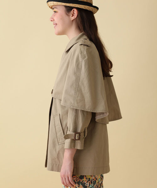 Another Edition（アナザーエディション）の「AE[A]CAPE S/TRNC（トレンチコート・レディース・ブラウン/ベージュ/ネイビー・SMALL/MEDIUM）」の5枚目の写真