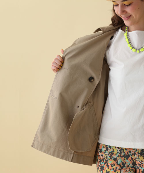 Another Edition（アナザーエディション）の「AE[A]CAPE S/TRNC（トレンチコート・レディース・ブラウン/ベージュ/ネイビー・SMALL/MEDIUM）」の8枚目の写真